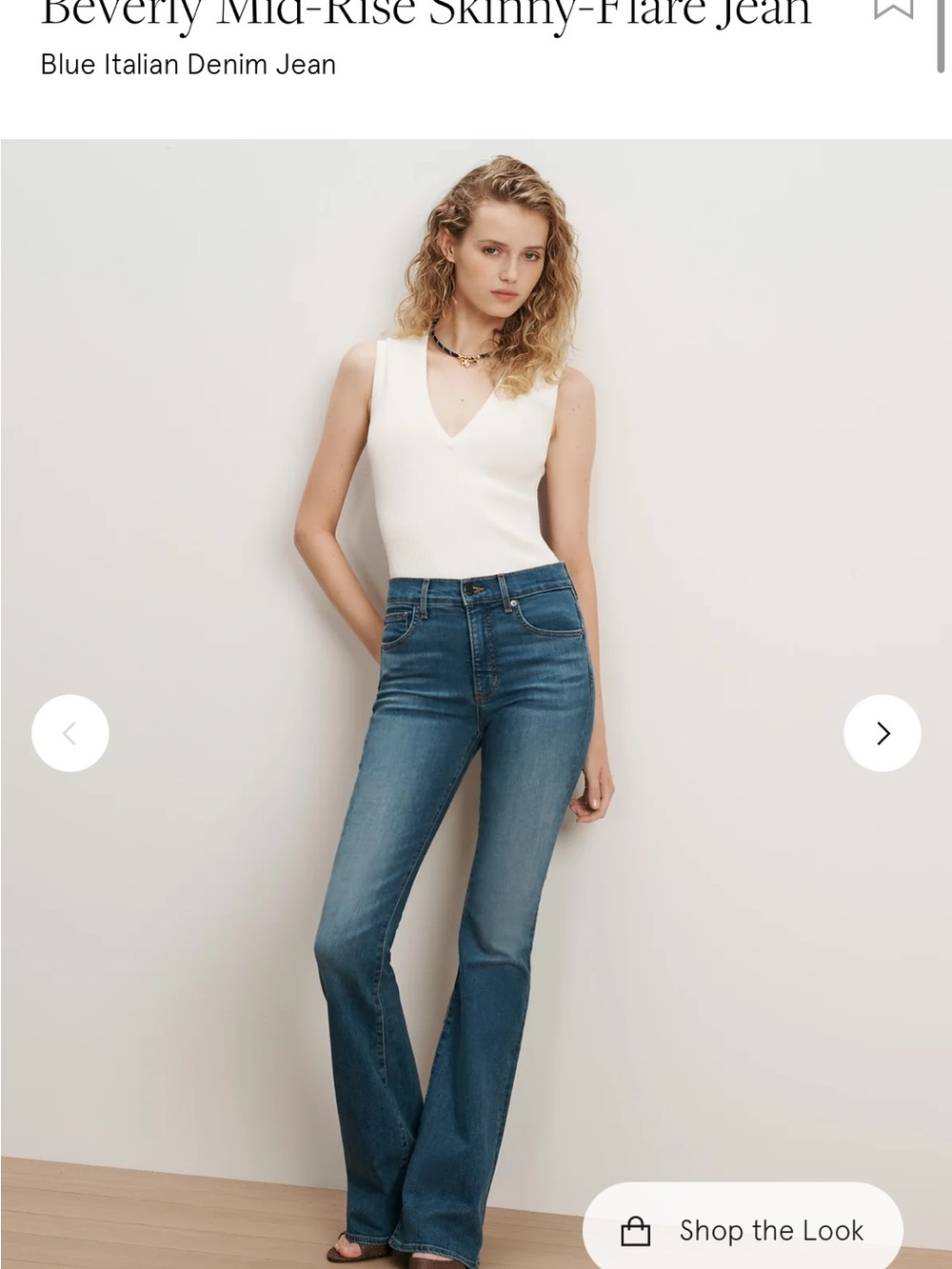 Veronica Beard Blue Mid-Rise Flare Jeans